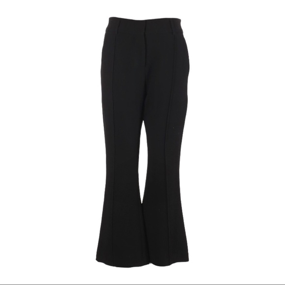 Allen Schwartz Hayden Black Crepe Crop Flare Dress Pants Size 6 - Picture 2 of 11